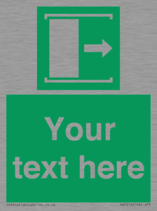 Custom sign safe condition Door slides right to open